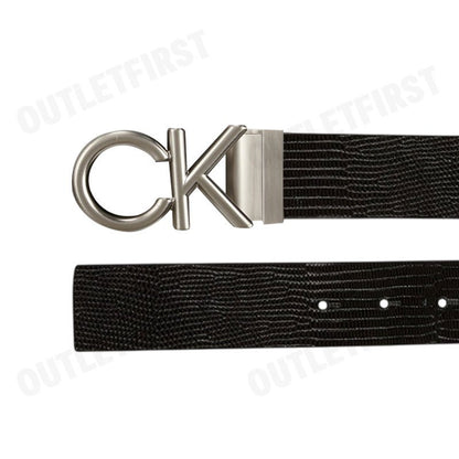 CALVIN KLEIN รุ่น MEN'S HALLMARK LOGO REVERSIBLE BELT CODE: 4D7036G VZZ เข็มขัดผู้ชาย เข็มขัดสีดำ เข็มขัดCK