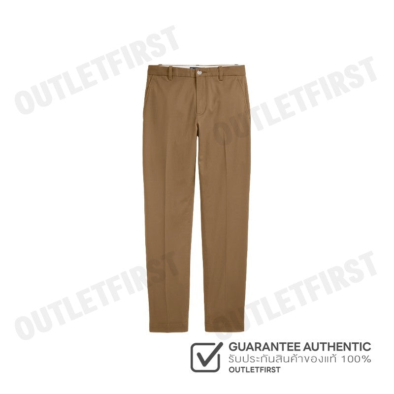 POLO RALPH LAUREN รุ่น CROPPED SLIM FIT TWILL CHINO PANT CODE: 211890343004 กางเกงขายาว กางเกงสีกากี กางเกงผู้ชาย