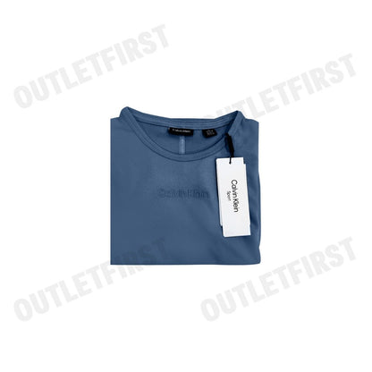 CALVIN KLEIN SPORT รุ่น ESSENTIALS SPORT SEMI-FITTED TEE CODE: 4WS4K238 420 เสื้อครอป เสื้อยืดผู้หญิง เสื้อยืดแขนสั้น