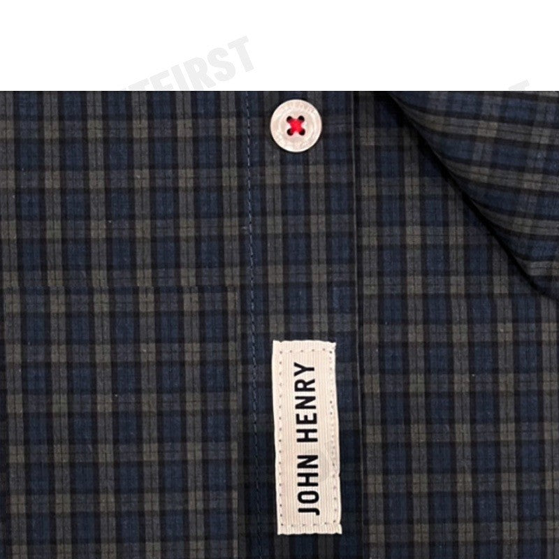 JOHN HENRY รุ่น MEN'S SHORT SLEEVES SLIM FIT SHIRT (GREEN) CODE: JH F424MSSSM41 เสื้อเชิ้ตแขนสั้น เสื้อเชิ้ต เสื้อผู้ชาย