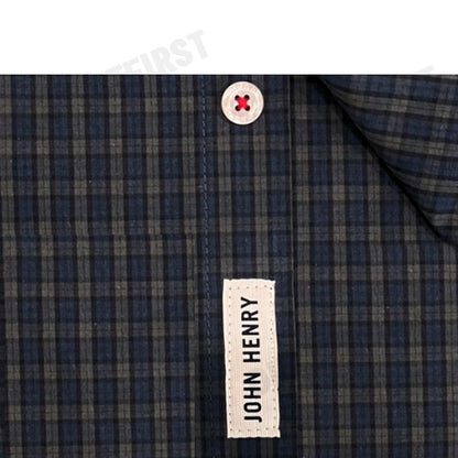 JOHN HENRY รุ่น MEN'S SHORT SLEEVES SLIM FIT SHIRT (GREEN) CODE: JH F424MSSSM41 เสื้อเชิ้ตแขนสั้น เสื้อเชิ้ต เสื้อผู้ชาย