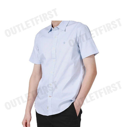 JOHN HENRY รุ่น MEN'S SHORT SLEEVES SLIM FIT SHIRT (BLUE) CODE: JH F424MSSSM40 เสื้อเชิ้ต เสื้อแขนสั้น เสื้อผู้ชาย