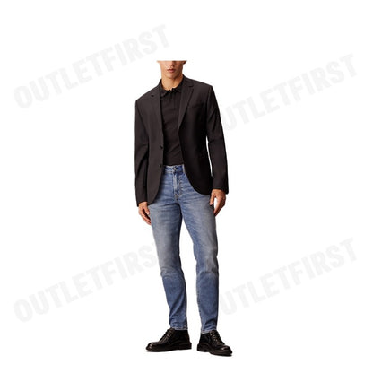 CALVIN KLEIN JEANS รุ่น CK BADGE SMOOTH COTTON SLIM POLO CODE: J326950 BEH เสื้อโปโล เสื้อโปโลแขนสั้น เสื้อโปโลผู้ชาย