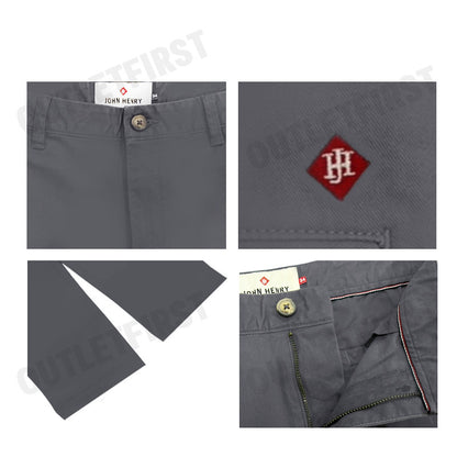 JOHN HENRY รุ่น MEN'S SLIM FIT PANTS (DK.GREY) CODE: JH F224MPTSM54 กางเกงขายาว กางเกงผู้ชาย กางเกงทำงาน