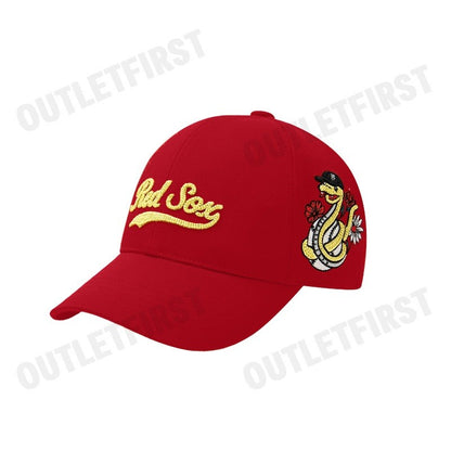 MLB รุ่น NEW YEAR SNAKE STRUCTURED BALL CAP MODEL CODE: 3ACPQ015N 43RDD หมวกแก็ป หมวกปีกแบน หมวกสีแดง