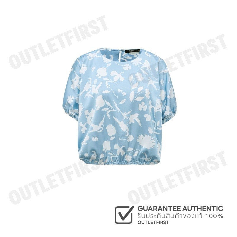 G2000 รุ่น WOMEN CLOTHING COLLARLESS BLOUSE LOOSE FIT CODE: 41241670 71 เสื้อเบลาส์ผู้หญิง เสื้อผู้หญิง เสื้อสีฟ้า