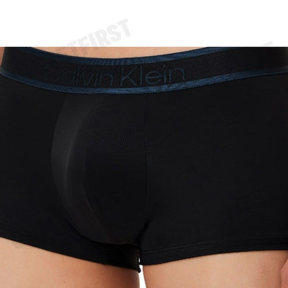 CALVIN KLEIN รุ่น TONAL LOGO LOW RISE TRUNKS CODE: NB4055 UB1  กางเกงชั้นในผู้ชาย กางเกงใน กางเกงสีดำ