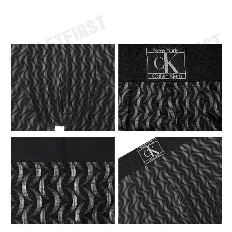CALVIN KLEIN รุ่น ESTABLISHED LOW RISE TRUNK CODE: NB4079 PCR กางเกงชั้นในผู้ชาย กางเกงบ๊อกเซอร์ สีดำ กางเกงใน