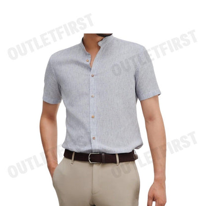 G2000 รุ่น MEN'S SMART FIT CASUAL SHORT SLEEVE SHIRT CODE: 46139952 96 เสื้อเชิ้ตแขนสั้นผู้ชาย เสื้อสีเทา เสื้อผู้ชาย