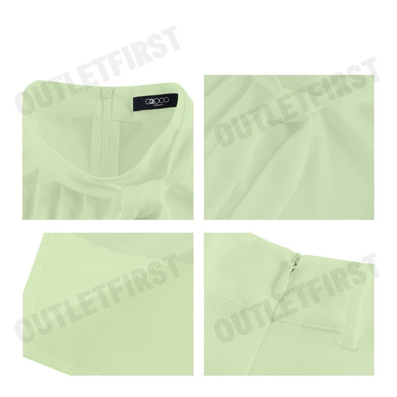 G2000 รุ่น CREPE STAND COLLAR BLOUSE WITH DETACHABLE TIE CODE: 46241491 50 เสื้อเบลาส์ผู้หญิง เสื้อแขนกุด เสื้อกล้าม