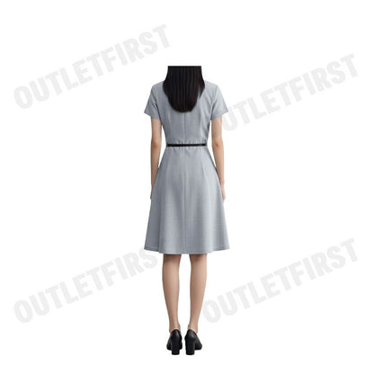G2000 รุ่น WOMEN'S FIT & FLARE SHAPE DRESS CODE: 46232096 92 ชุดเดรสผู้หญิง ชุดกระโปรง ชุดผู้หญิง สีเทา