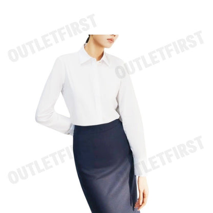 G2000 รุ่น WOMEN'S SLIM FIT SHIRT CODE: 46223183 00 เสื้อเชิ้ตแขนยาว เสื้อผู้หญิง เสื้อสีขาว