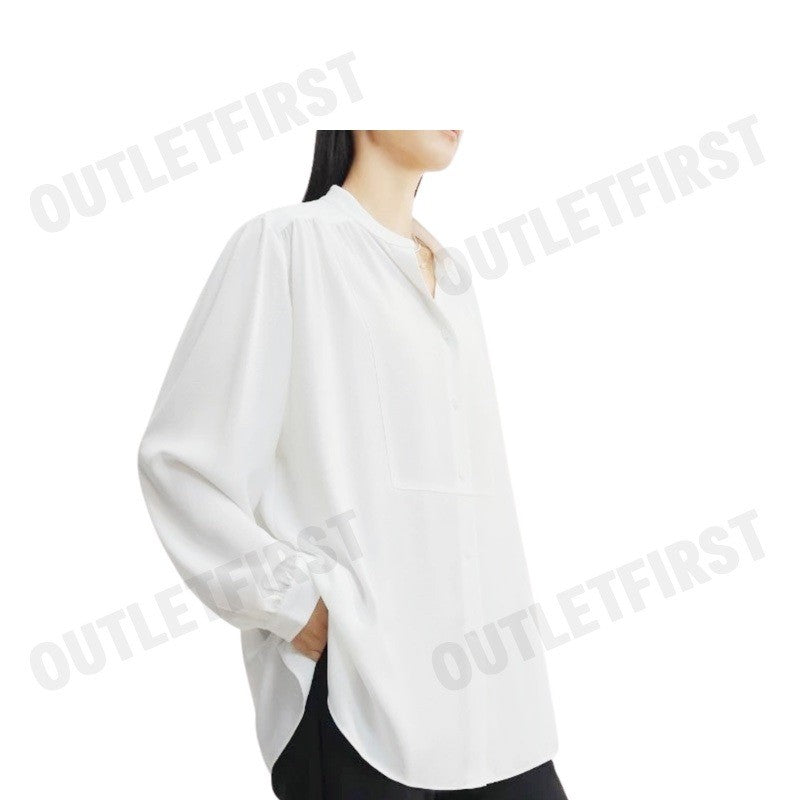 G2000 รุ่น WOMEN'S LOOSE FIT BLOUSE CODE: 46241258 01 เสื้อเบลาส์ เสื้อผู้หญิง เสื้อสีขาว