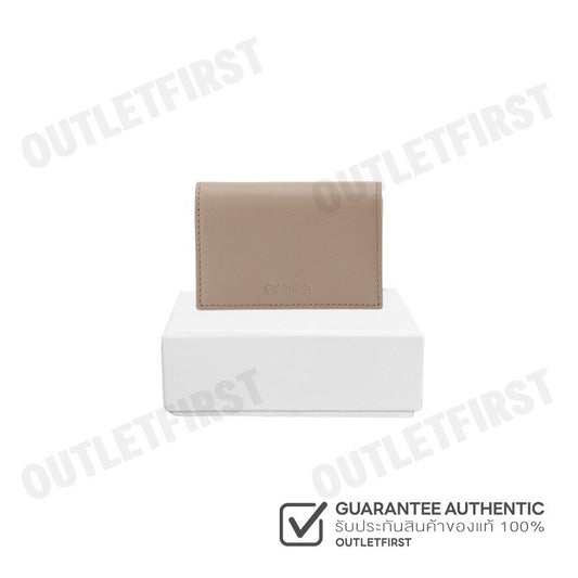 CALVIN KLEIN รุ่น WOMEN'S CK WALLET FLAP ACCORDION CARD CASE CODE: 4F1004G QYL กระเป๋าสตางค์ผู้หญิง ใบสั้น สีครีม