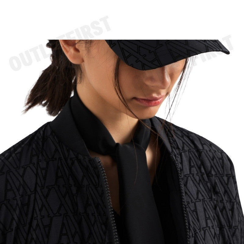 ARMANI EXCHANGE  รุ่น WOMEN'S CREPE DE CHINE SHIRT WITH BOW CODE: 6DYH04 YN6UZ 1200 เสื้อเบลาส์ผู้หญิง เสื้อสีดำ