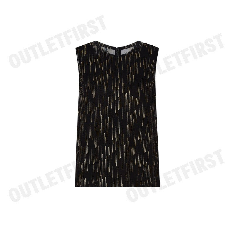 ARMANI EXCHANGE รุ่น WOMEN'S BLACK PATTERNED BLOUSE CODE: 6DYH44 YN2VZ 42AP เสื้อเบลาส์ผู้หญิง เสื้อสีดำ เสื้อแขนกุด