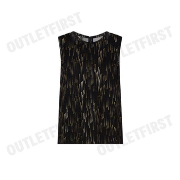 ARMANI EXCHANGE รุ่น WOMEN'S BLACK PATTERNED BLOUSE CODE: 6DYH44 YN2VZ 42AP เสื้อเบลาส์ผู้หญิง เสื้อสีดำ เสื้อแขนกุด