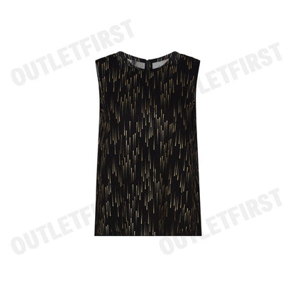 ARMANI EXCHANGE รุ่น WOMEN'S BLACK PATTERNED BLOUSE CODE: 6DYH44 YN2VZ 42AP เสื้อเบลาส์ผู้หญิง เสื้อสีดำ เสื้อแขนกุด