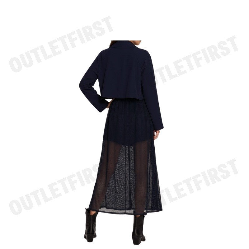 ARMANI EXCHANGE รุ่น WOMEN'S MESH TRENCH COAT CODE: 3DYL20 YNUKZ 1593 เสื้อโค้ทเดรสผู้หญิง ชุดเดรสสีกรม ชุดกระโปรง