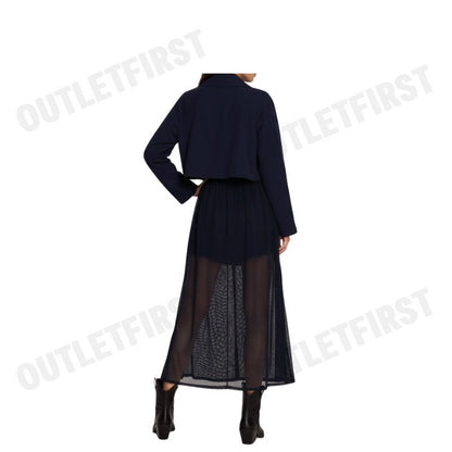 ARMANI EXCHANGE รุ่น WOMEN'S MESH TRENCH COAT CODE: 3DYL20 YNUKZ 1593 เสื้อโค้ทเดรสผู้หญิง ชุดเดรสสีกรม ชุดกระโปรง