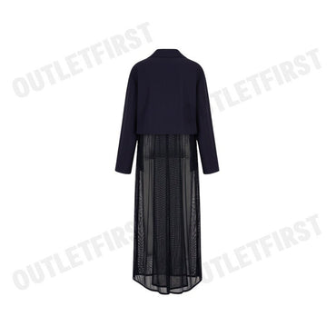 ARMANI EXCHANGE รุ่น WOMEN'S MESH TRENCH COAT CODE: 3DYL20 YNUKZ 1593 เสื้อโค้ทเดรสผู้หญิง ชุดเดรสสีกรม ชุดกระโปรง