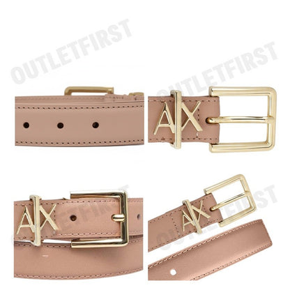 ARMANI EXCHANGE รุ่น WOMEN'S THIN BELT WITH SMALL LOGO CODE: 941182 4R759 20570 เข็มขัดผู้หญิง สีชมพู สีเบจ