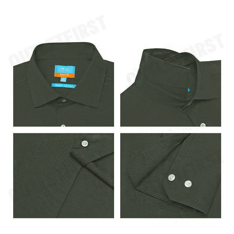 G2000 รุ่น MEN CLOTHING NON -IRON SMOOTH STRETCH SHIRT SMART FIT CODE: 41123552 97 เสื้อเชิ้ตแขนยาว เสื้อผู้ชาย สีเขียว
