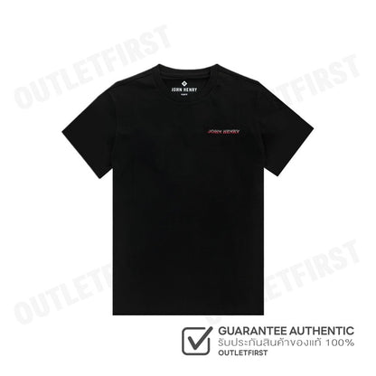 JOHN HENRY รุ่น MEN'S SLIM FIT T-SHIRT (BLACK) CODE: JH S125MTSSM26 เสื้อยืดคอกลมผู้ชาย เสื้อสีดำ เสื้อจอร์นเฮนรี่