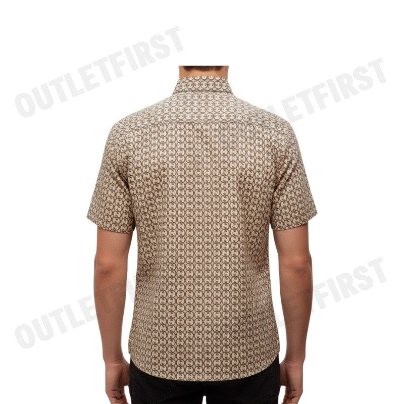 GUY LAROCHE รุ่น MAN'S SHORT SLEEVES SHIRT CODE: BAC5222P4BR เสื้อเชิ้ต เสื้อแขนสั้น เสื้อผู้ชาย