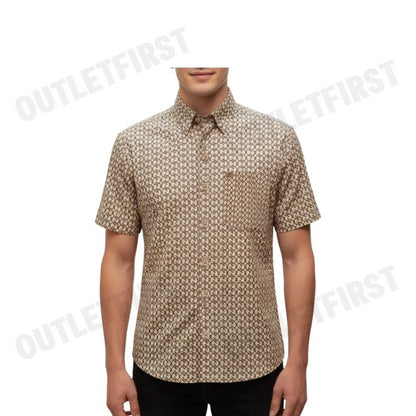 GUY LAROCHE รุ่น MAN'S SHORT SLEEVES SHIRT CODE: BAC5222P4BR เสื้อเชิ้ต เสื้อแขนสั้น เสื้อผู้ชาย