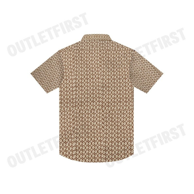 GUY LAROCHE รุ่น MAN'S SHORT SLEEVES SHIRT CODE: BAC5222P4BR เสื้อเชิ้ต เสื้อแขนสั้น เสื้อผู้ชาย