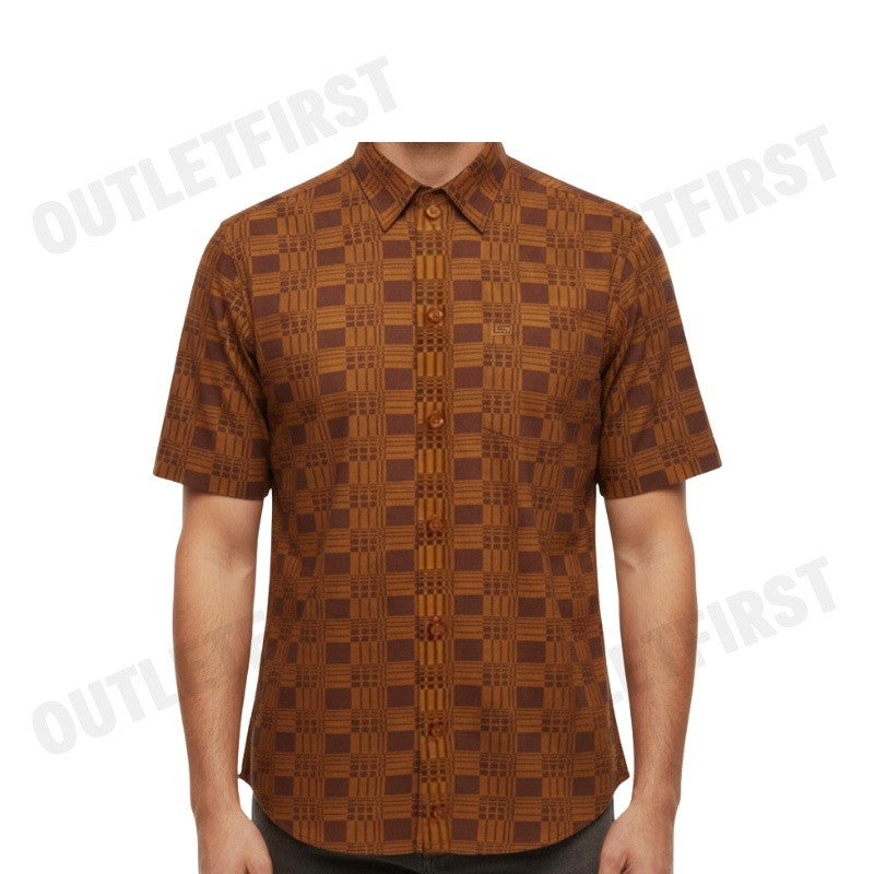 GUY LAROCHE รุ่น MAN'S SHORT SLEEVES SHIRT CODE: BAC9203W3BR เสื้อเชิ้ต เสื้อแขนสั้น เสื้อผู้ชาย