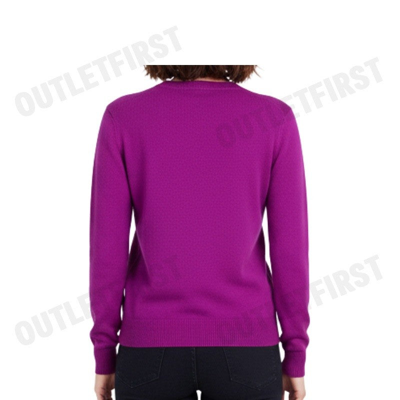 ARMANI EXCHANGE รุ่น WOMEN'S ROUND NECK SWEATER WITH EMBROIDERED LOGO CODE: 6DYM1J YME3Z 7420 เสื้อสเวตเตอร์เสื้อผู้หญิง