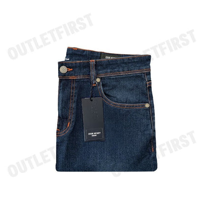 JOHN HENRY รุ่น MEN'S SLIM FIT JEANS (MID INDIGO) CODE: JH S325MPTSM44 กางเกงยีนส์ผู้ชาย กางเกง กางเกงจอน