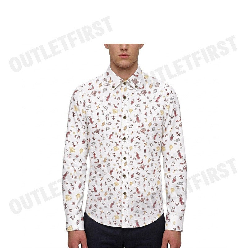 G2000 รุ่น MEN CLOTHING CASUAL SHIRT WITH FESTIVE SIGNATURE PRINTS SMART FIT CODE: 4912085200 เสื้อเชิ้ตแขนยาวผู้ชาย