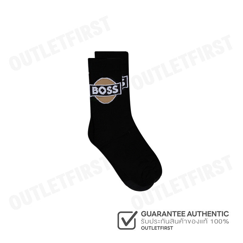 HUGO BOSS รุ่น QS RIB BADGE CC CODE: 50495956 001 ถุงเท้า ถุงเท้าบอส ถุงเท้ายูนิเซ็กส์