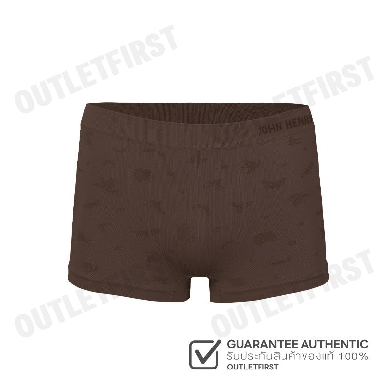 JOHN HENRY รุ่น UNDERWEAR SEAMLESS FASHION CODE: JU JU4410 (BROWN) กางเกงชั้นในผู้ชาย กางเกงในจอน กางเกงบ็อกเซอร์