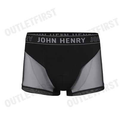 JOHN HENRY รุ่น UNDERWEAR FASHION MEN'S BOXER BRIEFS CODE: JU JU3ME001 (BLACK) กางเกงชั้นในผู้ชาย กางเกงในซีทรู