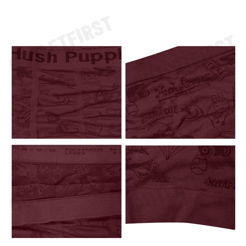 HUSH PUPPIES รุ่น MEN'S FASHION BOXER BRIEFS CODE: HU H3F032 (RED) กางเกงชั้นในผู้ชาย กางเกงฮัชพัพพีส์ กางเกงสีแดง