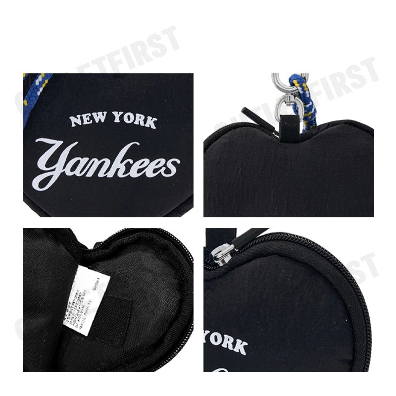 MLB รุ่น UNISEX HEART POUCH KEYRING CODE: 3APOH015N 50BKS พวงกุญแจ พวงกุญแจหัวใจ พวงกุญแจสีดำ