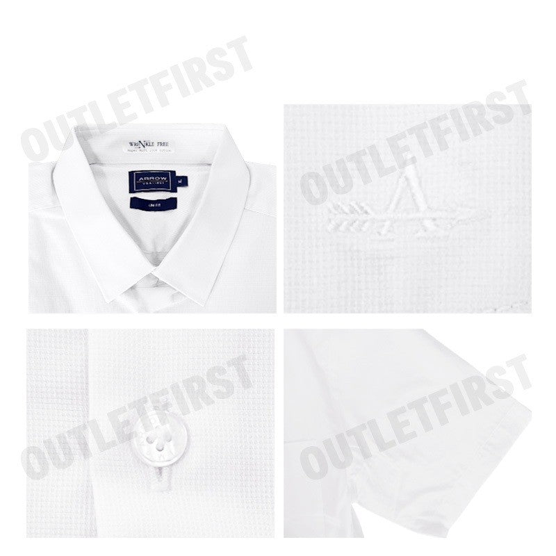 ARROW รุ่น MEN'S COTTON SHORT SLEEVES SLIM FIT SHIRT CODE: MACS933S3BRWH เสื้อเชิ้ต เสื้อแขนสั้น เสื้อผู้ชาย