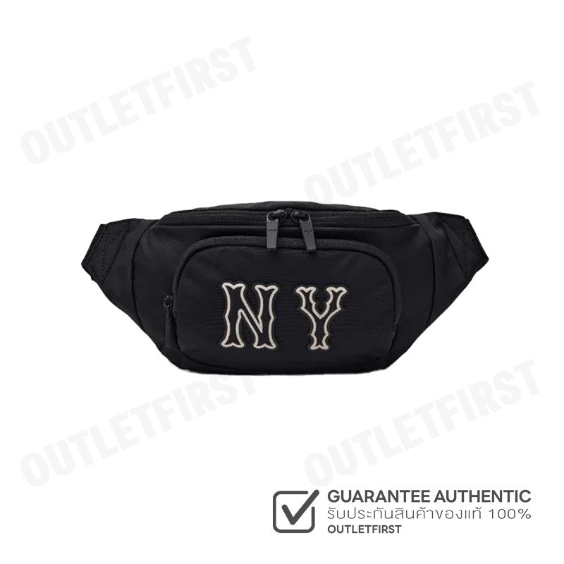 MLB รุ่น COOPERS MEGA LOGO NEW YORK YANKEES BELT BAG CODE: 3AHSM054N 50BKS กระเป๋าคาดเอว กระเป๋าคาดอก กระเป๋าสีดำ