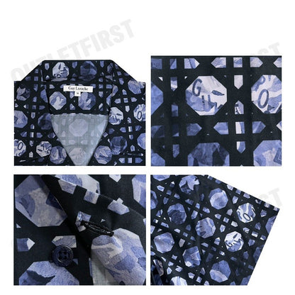 GUY LAROCHE รุ่น MAN'S HAWAIIAN SHIRT CODE: BAC7404S5NV เสื้อเชิ้ต เสื้อแขนสั้น เสื้อผู้ชาย