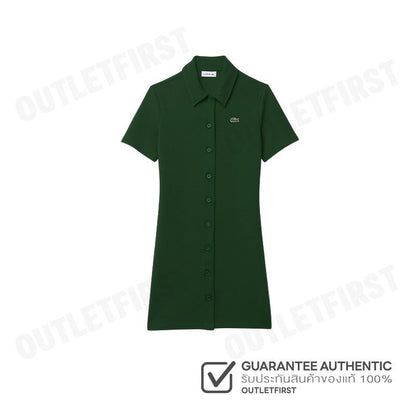 LACOSTE รุ่น WOMEN’S ORGANIC COTTON BUTTONED POLO DRESS CODE: EF6922 10 132 ชุดเดรส เดรสคอปก เดรสผู้หญิง