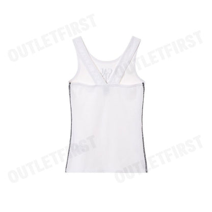 CALVIN KLEIN LOGO GRAPHIC RIB TANK TOP COLOR WHITE CODE: 44C219G YAA