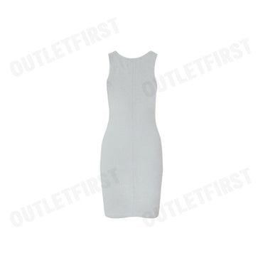 CALVIN KLEIN LOGO GRAPHIC RIBBED TANK DRESS COLOR GREY CODE: 44C203G P79