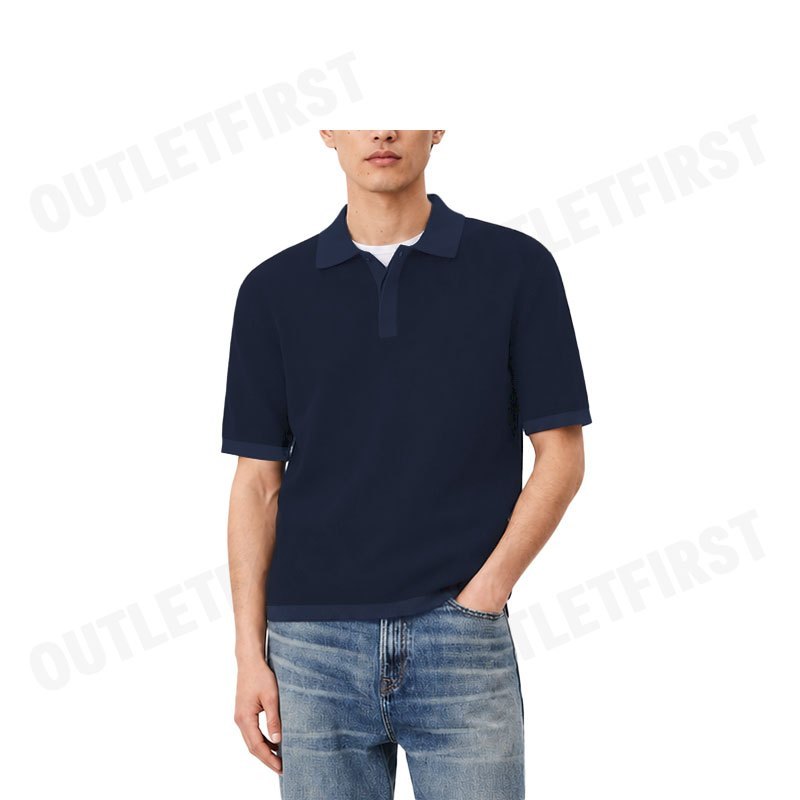 CALVIN KLEIN รุ่น SMOOTH COTTON WAFFLE SWEATER POLO SHIRT CODE: 40BM304 CEF เสื้อโปโล เสื้อแขนสั้น เสื้อผู้ชาย
