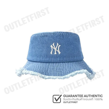 MLB รุ่น UNISEX COLOR DENIM SAFARI BUCKET HAT CODE: 3AHTD025N 50BLL หมวกบักเก็ต หมวกสีฟ้า หมวกเอ็มแอลบี