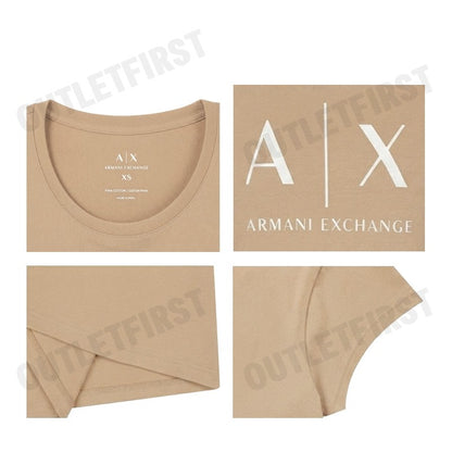 ARMANI EXCHANGE รุ่น PIMA COTTON PRINT LONG SLEEVE T-SHIRT CODE: 8NYT70 YJ16Z U6218 เสื้อยืดคอกลม เสื้อผู้หญิง แขนสั้น