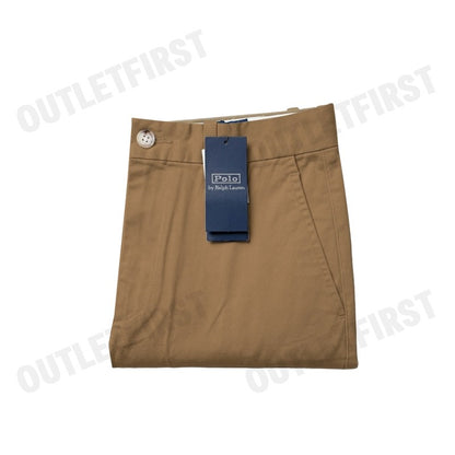 POLO RALPH LAUREN รุ่น CROPPED SLIM FIT TWILL CHINO PANT CODE: 211890343004 กางเกงขายาว กางเกงสีกากี กางเกงผู้ชาย